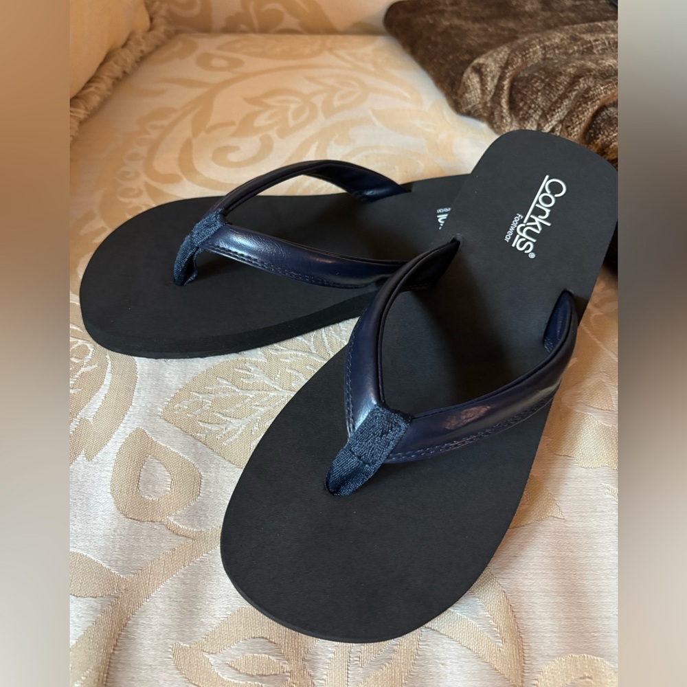 Corkys Women's Navy Blue Flip Flop Sandals